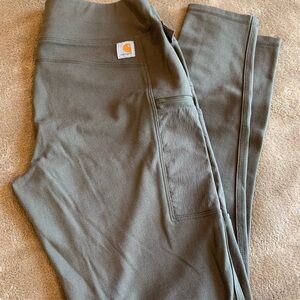 Carhartt Force Fitted Utility Leggings, Olive. Size Small